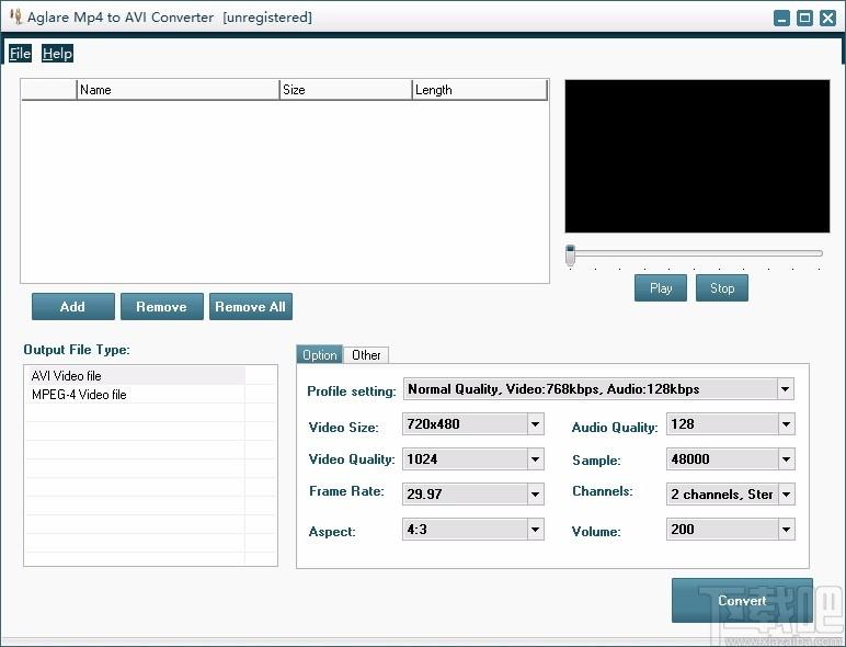 Aglare Mp4 to AVI Converter下载,mp4转avi转换器
