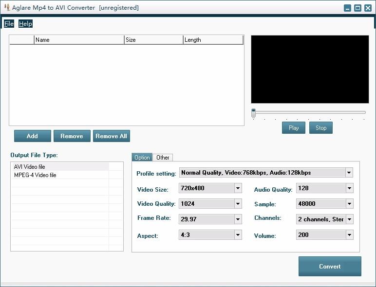 Aglare Mp4 to AVI Converter下载,mp4转avi转换器