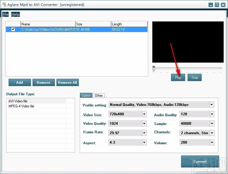 Aglare Mp4 to AVI Converter下载,mp4转avi转换器