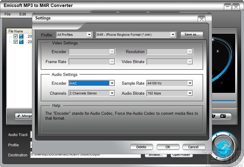 Emicsoft MP3 to M4R Converter下载,MP3转M4R转换器
