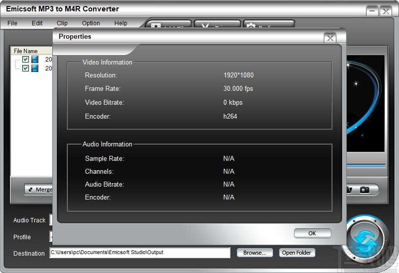 Emicsoft MP3 to M4R Converter下载,MP3转M4R转换器