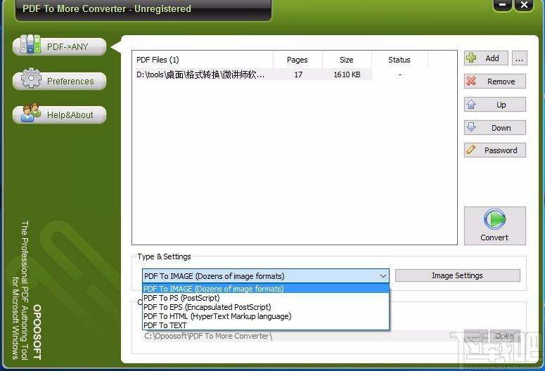 PDF To More Converter,PDF文件格式转换器,PDF转换